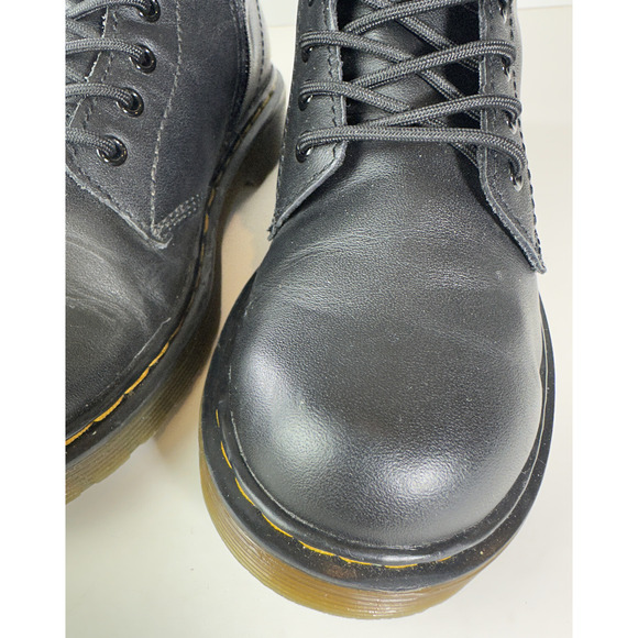 Dr. Martens Junior 1460 Softy T Black Leather Lace-Up Side Zip Boots Kids Size 2 - Picture 6 of 14